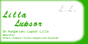 lilla lupsor business card
